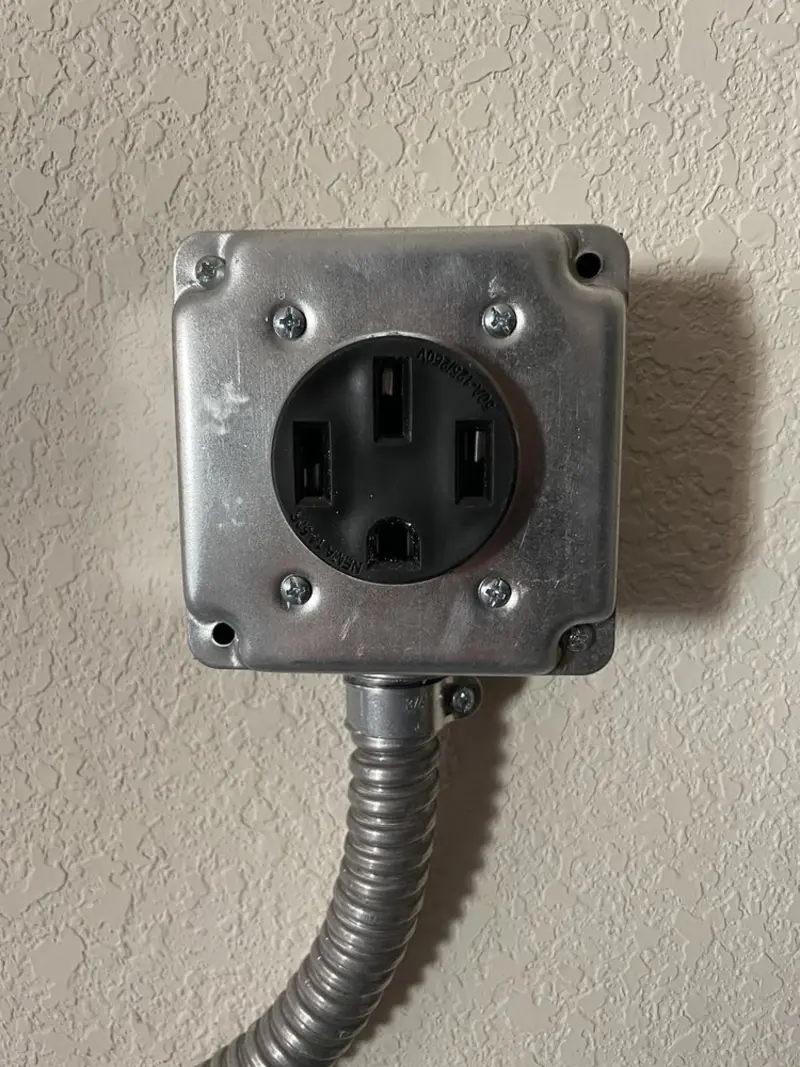 NEMA 14-50 outlet installed for Smart Home Electrical in Red Chute